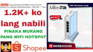 MikroTik HapLite RB941-2nd-TC Wi-Fi Router for Hotspot Vendo Business REVIEW from SHOPEE