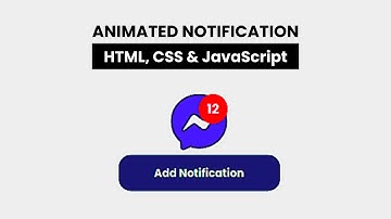 Animated Notification Button using HTML CSS & JavaScript