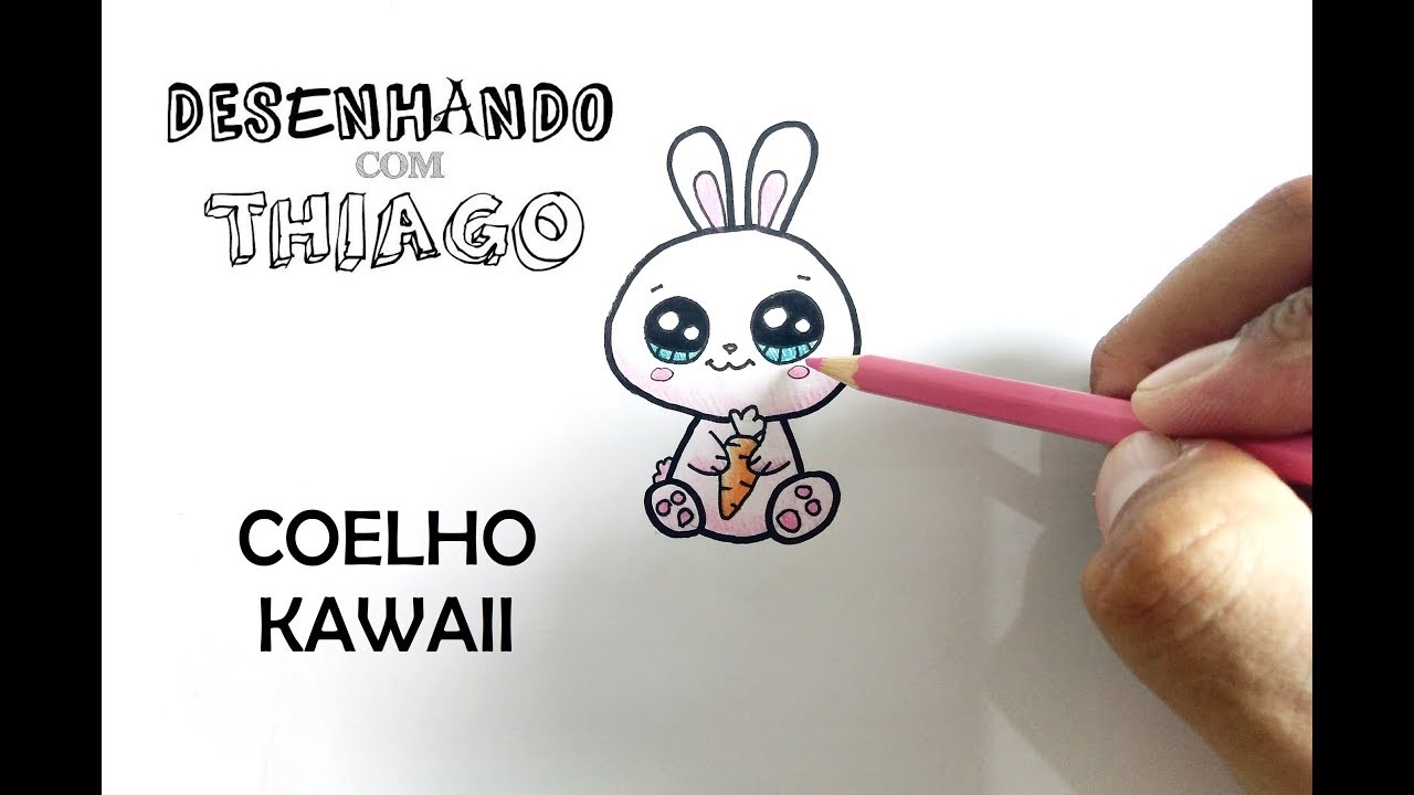 COMO DESENHAR UM COELHO KAWAII FÁCIL PASSO A PASSO 🐇 