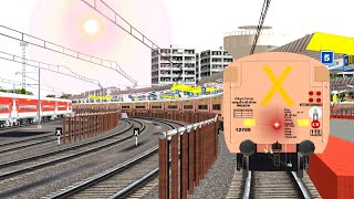 Bangalore SF Express with high power 2 locomotives Train Journey      in Microsoft train simulator screenshot 2