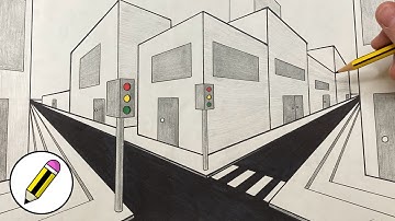 How to Draw 2-POINT PERSPECTIVE EASY Step by Step City view | Cartoon Club