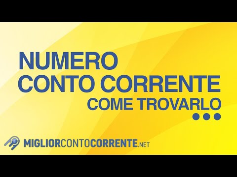 Video: Come trovare un numero di conto?