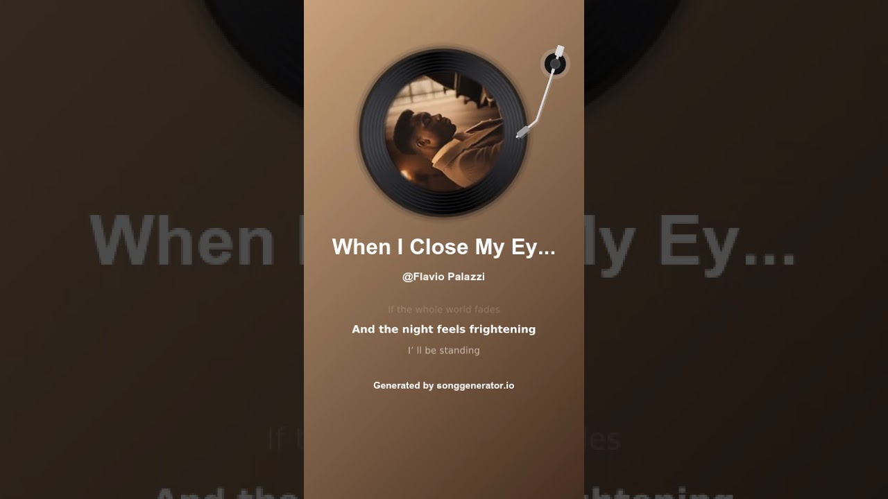 When I Close My Eyes