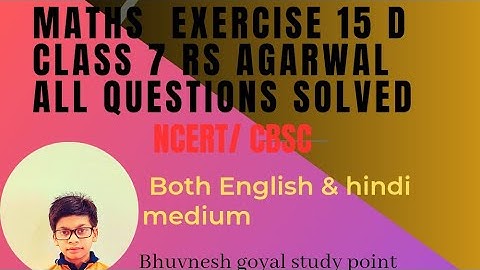 Pythagorean Theorem & Properties of Triangles | RS Aggarwal Class 7 Exercise 15D Solutions