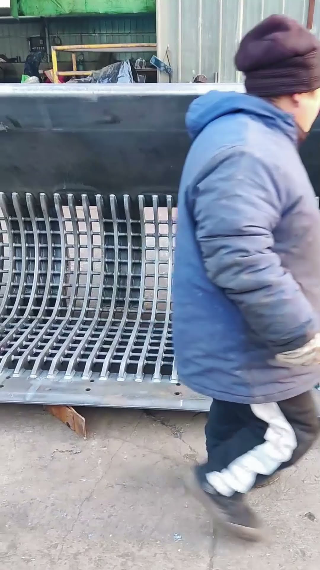 Welded loader scoop- Good tools and machinery make work easy