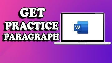 How to get a paragraph automatically for practice in MS Word