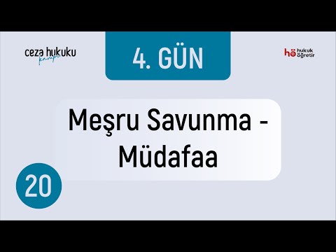 20) Ceza Hukuku KAMPI - Meşru Savunma - Müdafaa - Murat AKSEL