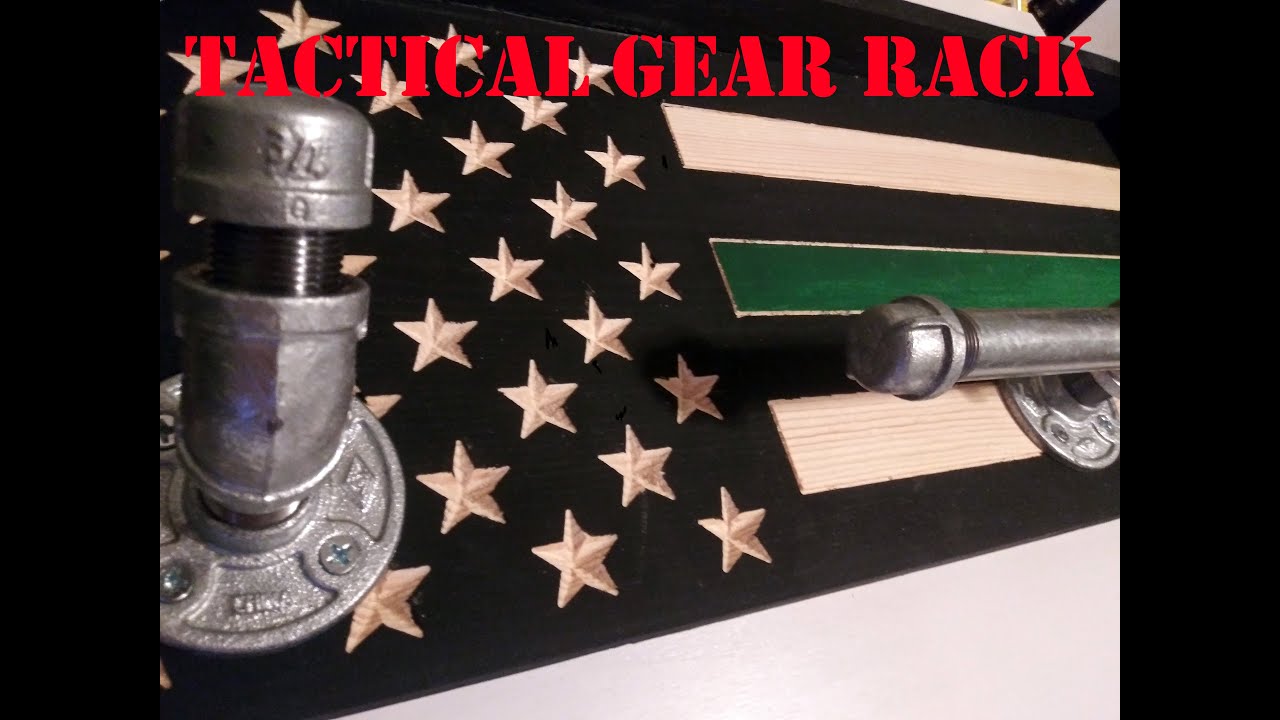 Thin line Flag Police or Military Tactical Gear Rack 