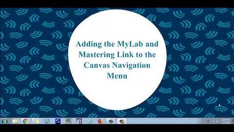 Adding the MyLab and Mastering Link to the Canvas Navigation Menu