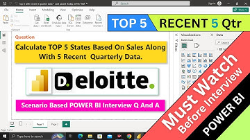 #deloitte 📊Scenario Based POWER BI Interview Q And A Based On TOP N And 5 Recent Quarterly Data