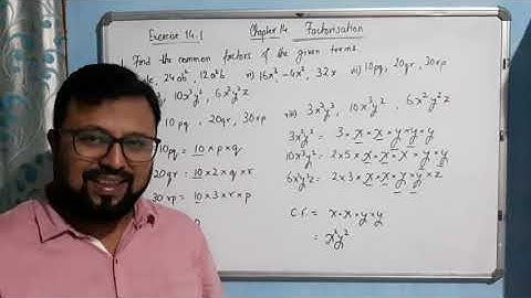 Class-8 Chapter-14 Factorisation/ Exercise 14.1/ Q.1 v), vi), vii) and viii)/ ncert.mp4