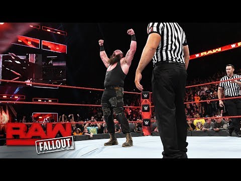 Braun Strowman emerges from the gaping hole in the ring: Raw Fallout, Nov. 13, 2017