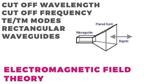Cut-off Wavelength and Cut off Frequency | TE and TM Modes | Rectangular Waveguides
