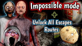 Granny Recaptured - Impossible mode with Grandpa - Unlock All Escapes Routes