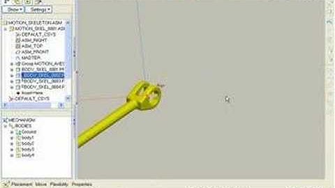 ProEngineer Mechanism Motion Skeleton in Wildfire 3.0