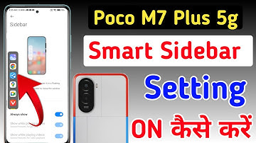 Poco m7 Plus 5g me smart sidebar kaise enable kare / how to enable smart sidebar in Poco m7 Plus 5g