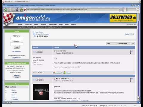 AmigaOS 4.1 FE emulated on a Windows 10 PC with WinUAE / Flower Pot