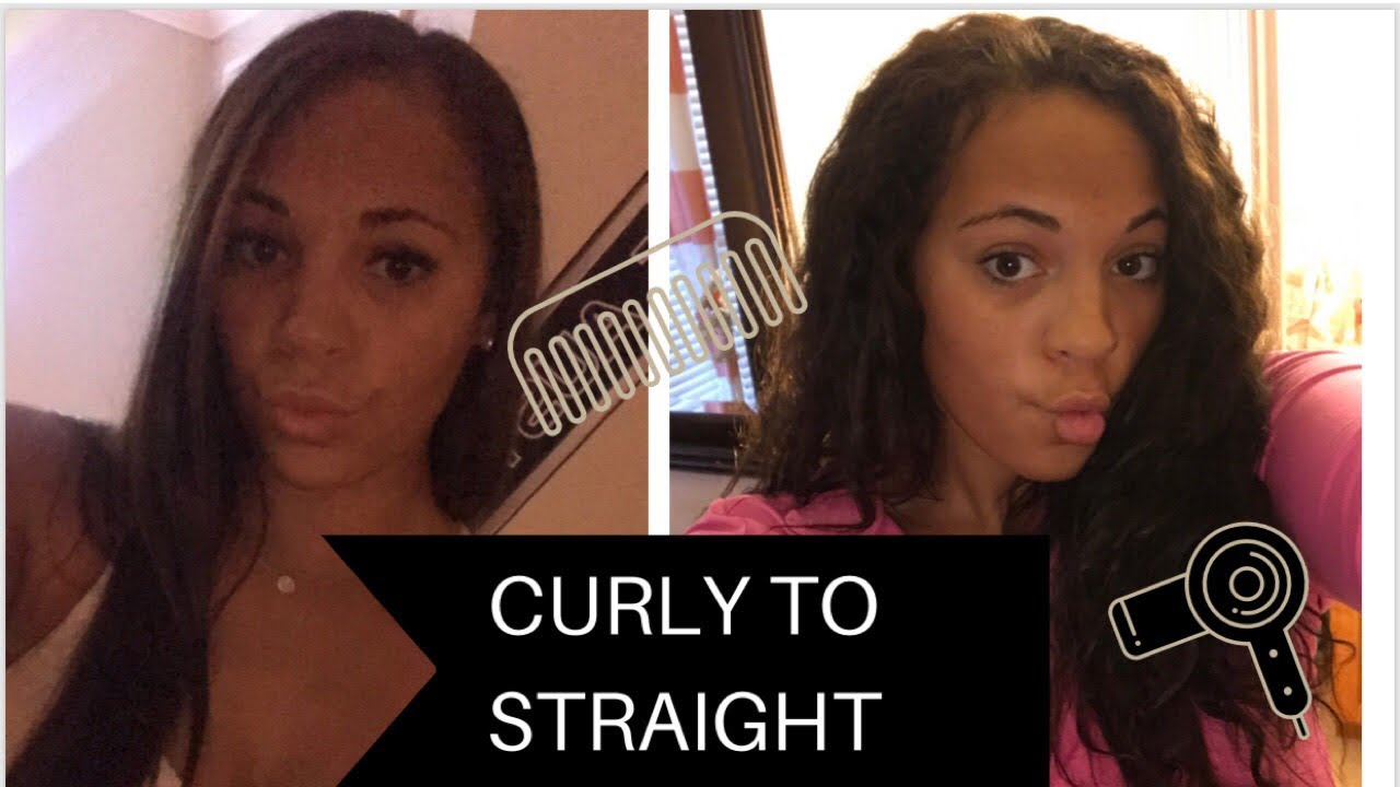 STRAIGHTENING MIXED GIRL HAIR CURLY TO STRAIGHT ♡ YouTube