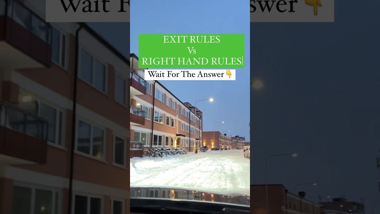right hand rule driving | Sweden traffic rules | sweden driving test | Körkort | körprov | Key2dl