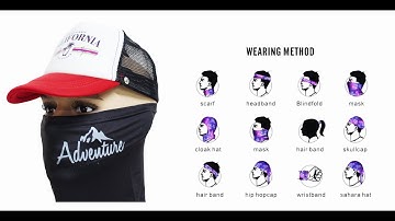 Sublimation Neck Gaiter mask with filter pocket