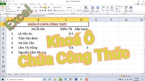 Hướng dẫn cách khóa ô trong excel