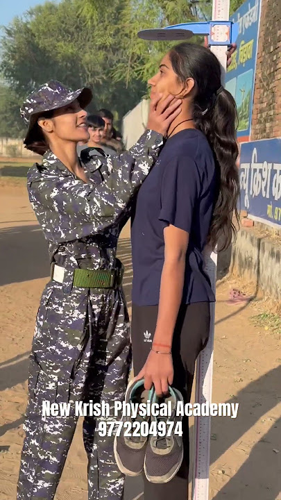 Army Girls height measurement।😱#indianarmy #defencelover #armylover #defencelife #trending #shorts