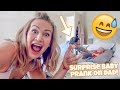 SURPRISE BABY PRANK ON DAD!!!