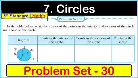 problem set 30 class 5 maths | chapter 7 circles problem set 30 std 5th Maths | Maharashtra Board