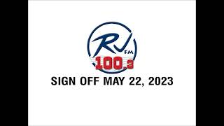 DZRJ FM 100 3 MHz RJFM Sign OFF May 22 2023