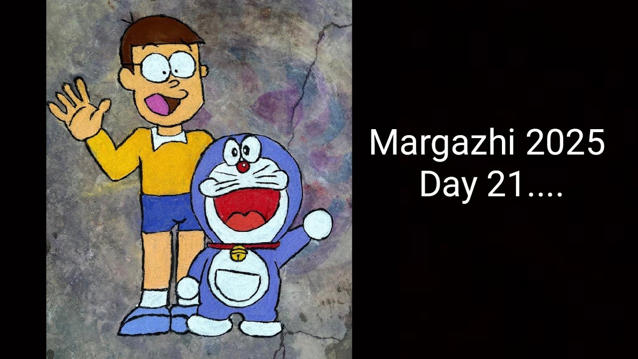Margazhi 2025.... Day 21....#doraemon #nobita #margazhirangoli #rangoli ...