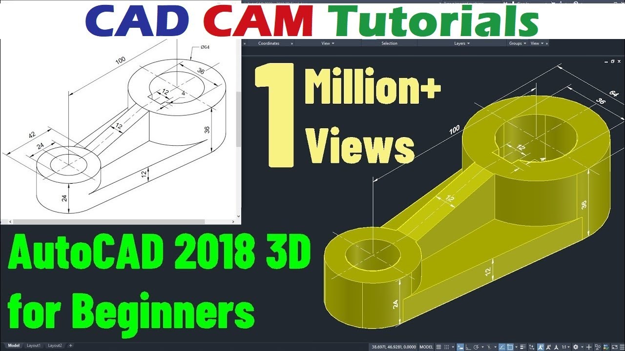 Update AutoCAD 2018 3D Tutorial for Beginners