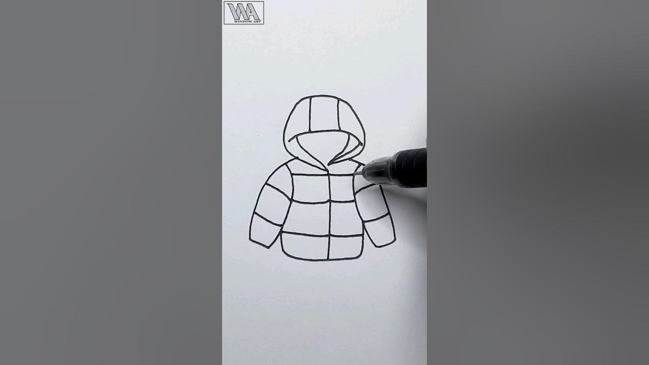 How to draw winter jacket easy #winterjackets 