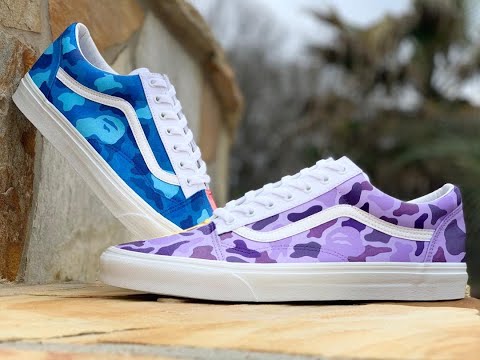 purple bape vans