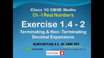 Class10 CBSE Maths Ch-1 Real Numbers Exercise 1.4 - 2nd NCERT Question Solved
