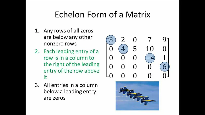 Elementary Linear Algebra: Echelon Form of a Matrix, Part 1