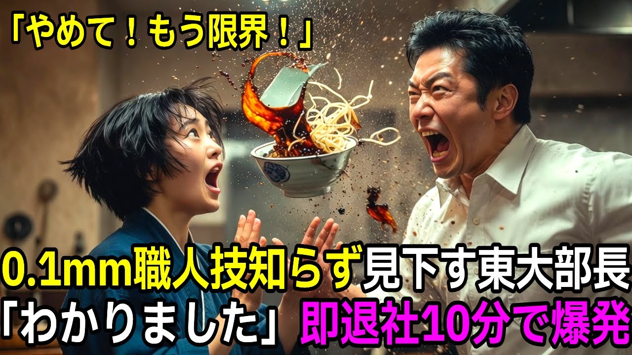 100年伝統の蕎麦職人と知らず中卒派遣女子を見下すエリート部長→「わかりました」速攻退職、10分後に機械爆発し全てを失うｗ