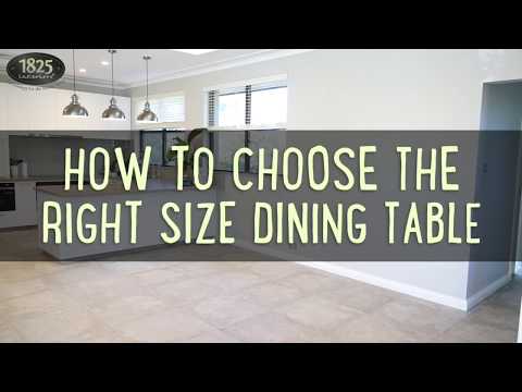 How to choose the right size dining table