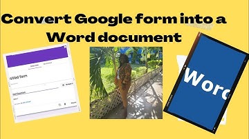 Convert google form into word document