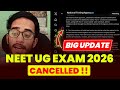 NEET UG Exam 2026 Cancelled By NTA | NEET UG 2026 Big Update