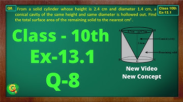Ex 13.1 Q8 Class10 | Surface Area And Volume | Class10 Math | Class10 Ex 13.1 Q8 | Green Board