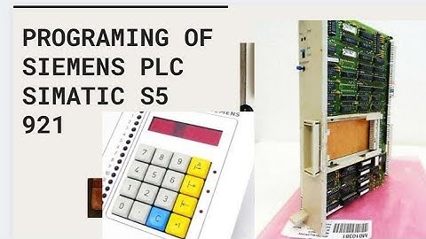 Siemens Simatic PLC S5 programming