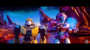 Transformers one all scenes bumblebee saying BADASSATRON.