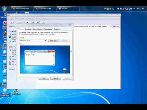 How to change your theme from Windows XP to Windows  7