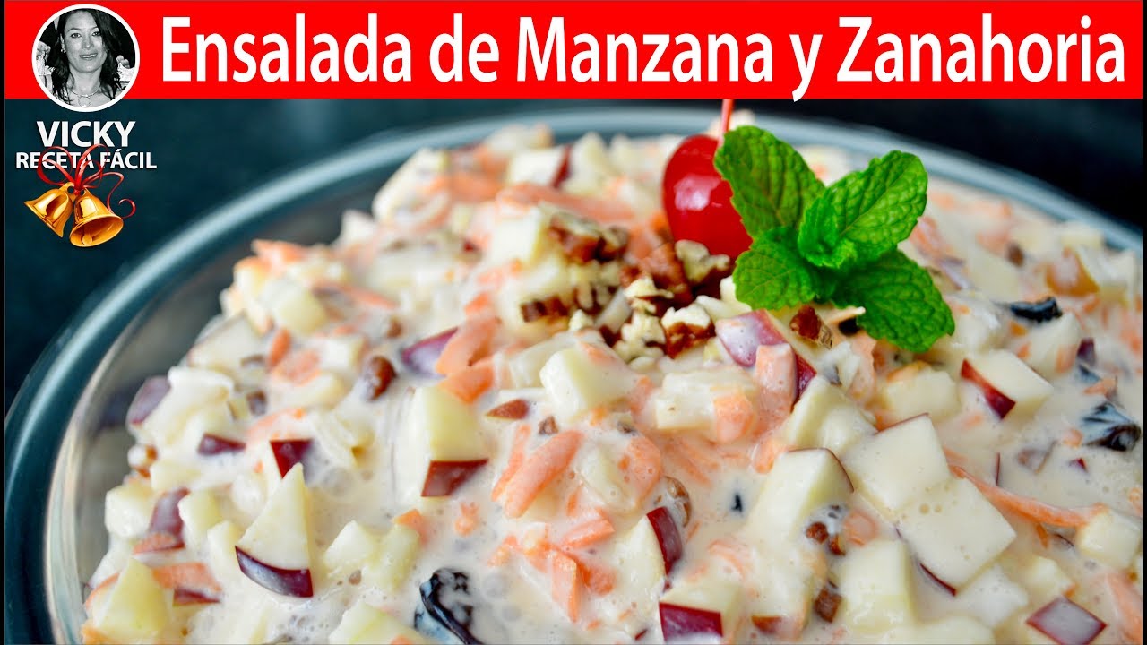 Ensalada de Manzana y Zanahoria para las Fiestas | #VickyRecetaFacil | VICKY RECETA FACIL
