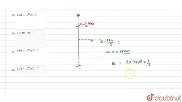 An infinitely long thin straight wire has uniform linear charge density of `1//3 \"coul\" m^(-1)` .T
