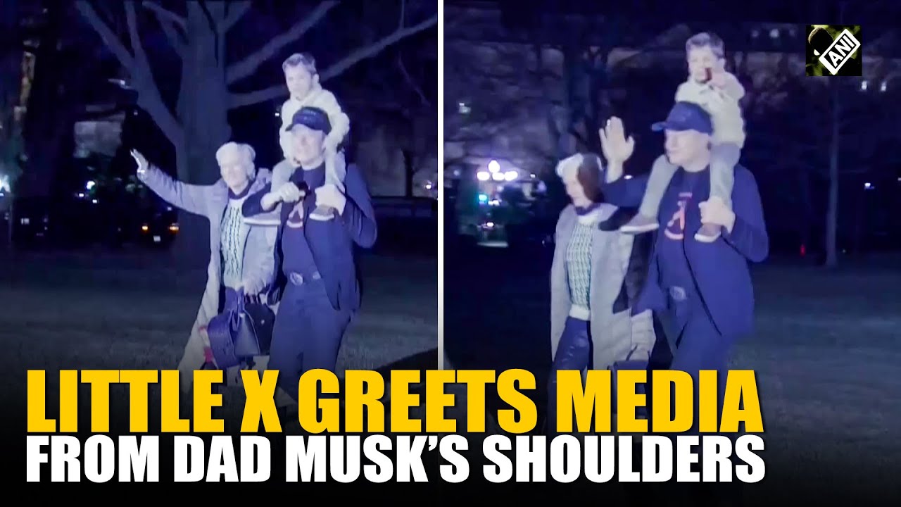 DOGE Boss Elon Musk at White House with Little X; Dad-son duo greets ...