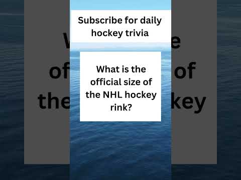 What is the official size of the NHL hockey rink? #hockey #nhl #hockeytrivia