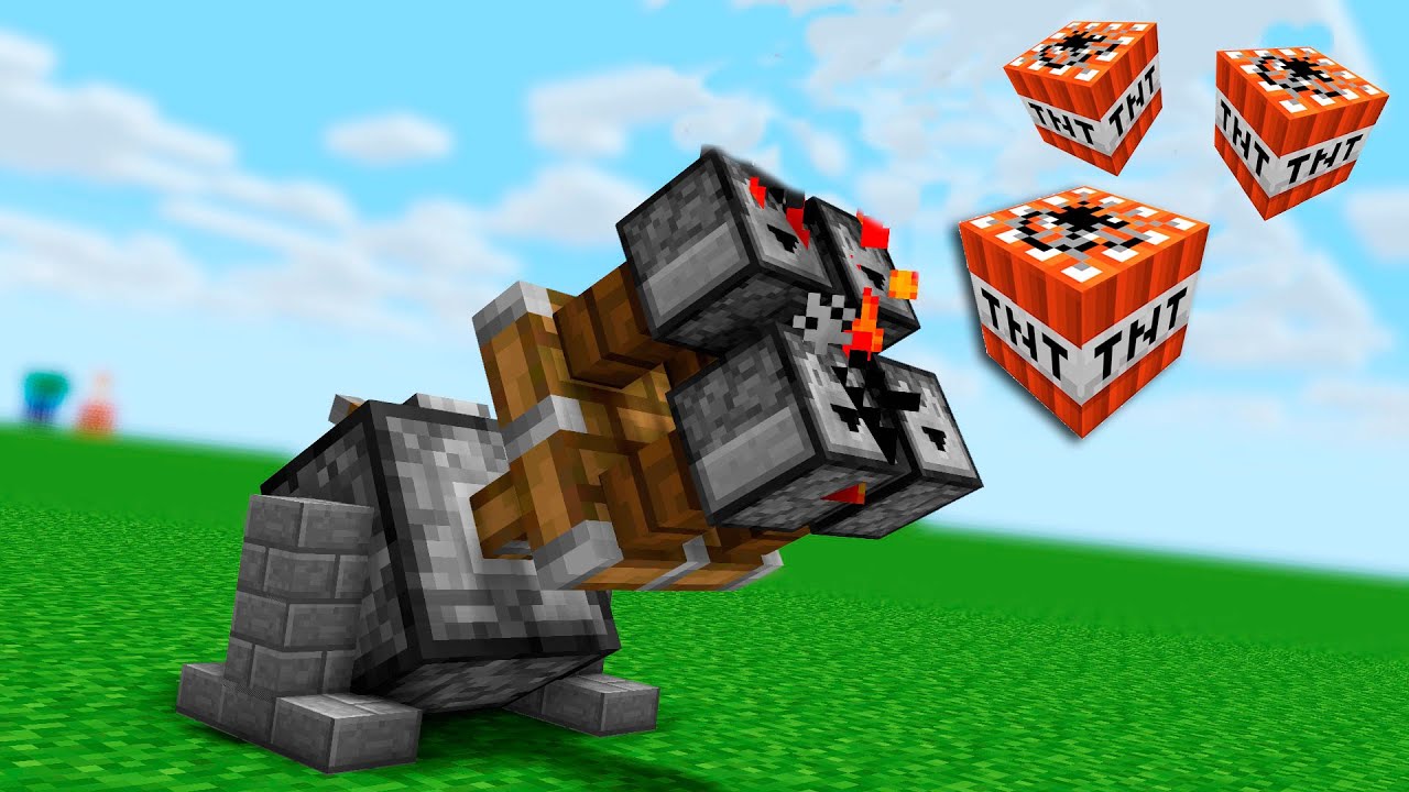 Чертеж тнт пушки в майнкрафте