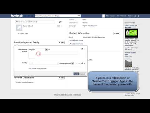 COMMENT AJOUTER OU CHANGEMENT RELATION ETAT SUR FACEBOOK CHRONOLOGIE