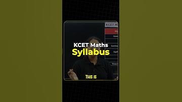 KCET 2025 Maths Chapterwise Syllabus #shorts #kcet #kcet2025 #puboard